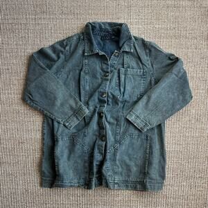 Denim Chore Jacket| Cottage Core| Size 1X | Acid Wash Blue